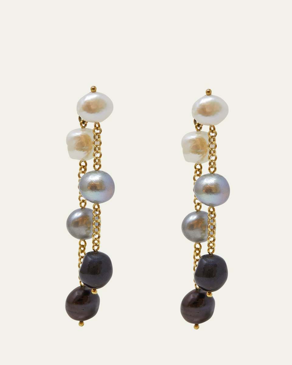 Multicolored Freshwater Pearl Dangle Earrings